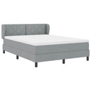 Box spring seng med hovedgærde Lysegrå 140 x 200 cm Stof