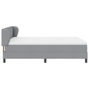Box spring seng med hovedgærde Lysegrå 140 x 200 cm Stof