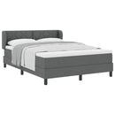 Box spring seng med hovedgærde Mørkegrå 140 x 200 cm Stof