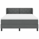 Box spring seng med hovedgærde Mørkegrå 140 x 200 cm Stof
