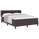 Box spring seng med hovedgærde Mørk Brun 140 x 200 cm Stof