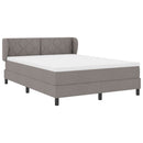 Box spring seng med hovedgærde Gråbrun 140 x 200 cm Stof