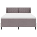Box spring seng med hovedgærde Gråbrun 140 x 200 cm Stof