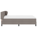 Box spring seng med hovedgærde Gråbrun 140 x 200 cm Stof