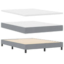 Box spring seng med hovedgærde Lysegrå 160 x 200 cm Stof