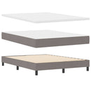 Box spring seng med hovedgærde Gråbrun 160 x 200 cm Stof