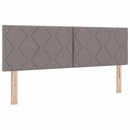 Box spring seng med hovedgærde Gråbrun 160 x 200 cm Stof