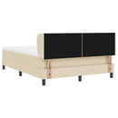 Box spring seng med hovedgærde Creme 160 x 200 cm Stof