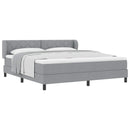 Box spring seng med hovedgærde Lysegrå 180 x 200 cm Stof
