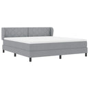 Box spring seng med hovedgærde Lysegrå 180 x 200 cm Stof