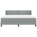 Box spring seng med hovedgærde Lysegrå 180 x 200 cm Stof