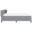 Box spring seng med hovedgærde Lysegrå 180 x 200 cm Stof
