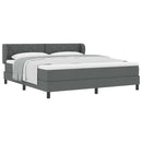Box spring seng med hovedgærde Mørkegrå 180 x 200 cm Stof
