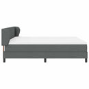 Box spring seng med hovedgærde Mørkegrå 180 x 200 cm Stof
