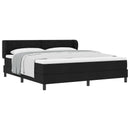 Box spring seng med hovedgærde Sort 180 x 200 cm Stof