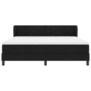 Box spring seng med hovedgærde Sort 180 x 200 cm Stof