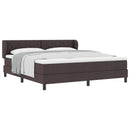Box spring seng med hovedgærde Mørk Brun 180 x 200 cm Stof