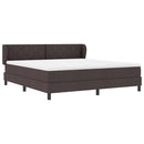 Box spring seng med hovedgærde Mørk Brun 180 x 200 cm Stof