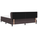 Box spring seng med hovedgærde Mørk Brun 180 x 200 cm Stof