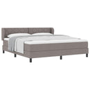 Box spring seng med hovedgærde Gråbrun 180 x 200 cm Stof