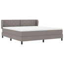 Box spring seng med hovedgærde Gråbrun 180 x 200 cm Stof