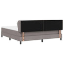 Box spring seng med hovedgærde Gråbrun 180 x 200 cm Stof