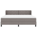 Box spring seng med hovedgærde Gråbrun 180 x 200 cm Stof