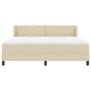 Box spring seng med hovedgærde Creme 180 x 200 cm Stof