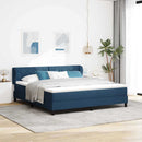 Box spring seng med hovedgærde Blå 180 x 200 cm Stof