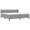 Box spring seng med hovedgærde Lysegrå 200 x 200 cm Stof