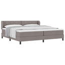 Box spring seng med hovedgærde Gråbrun 200 x 200 cm Stof