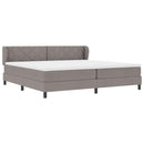 Box spring seng med hovedgærde Gråbrun 200 x 200 cm Stof
