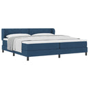 Box spring seng med hovedgærde Blå 200 x 200 cm Stof