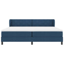 Box spring seng med hovedgærde Blå 200 x 200 cm Stof