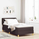 Box spring seng med madras Mørk Brun 80 x 200 cm Stof