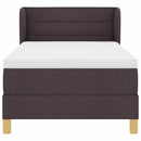 Box spring seng med madras Mørk Brun 80 x 200 cm Stof
