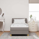 Box spring seng med madras Gråbrun 80 x 200 cm Stof