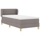 Box spring seng med madras Gråbrun 80 x 200 cm Stof