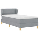 Box spring seng med madras Lysegrå 90 x 190 cm Stof