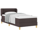 Box spring seng med madras Mørk Brun 90 x 190 cm Stof