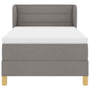 Box spring seng med madras Gråbrun 90 x 190 cm Stof