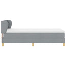 Box spring seng med madras Lysegrå 90 x 200 cm Stof