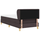 Box spring seng med madras Mørk Brun 90 x 200 cm Stof