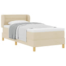 Box spring seng med madras Creme 90 x 200 cm Stof