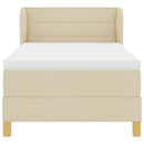 Box spring seng med madras Creme 90 x 200 cm Stof