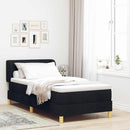 Box spring seng med madras Sort 100 x 200 cm Stof