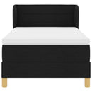 Box spring seng med madras Sort 100 x 200 cm Stof