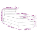 Box spring seng med madras Creme 100 x 200 cm Stof
