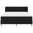 Box spring seng med madras Sort 140 x 190 cm Stof
