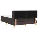 Box spring seng med madras Mørk Brun 140 x 190 cm Stof
